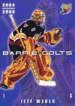 2004-05 Colts & Cops Barrie Colts (OHL) #NNO Jeff Weber Front