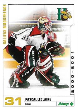 2000-01 Halifax Mooseheads (QMJHL) #NNO Pascal Leclaire Front