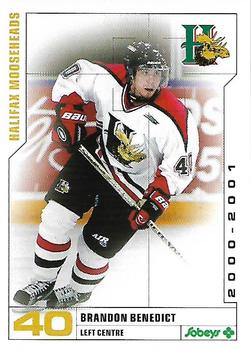 2000-01 Halifax Mooseheads (QMJHL) #NNO Brandon Benedict Front