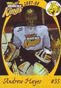 2007-08 Brandon Wheat Kings (WHL) #15 Andrew Hayes Front
