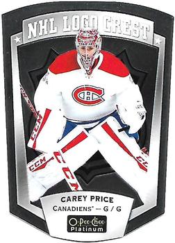 2016-17 O-Pee-Chee Platinum - NHL Logo Crest Die Cuts #NHLLD-15 Carey Price Front