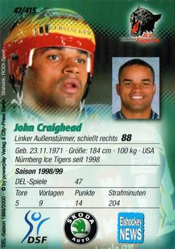 1999-00 Powerplay DEL (German) #47 John Craighead Back