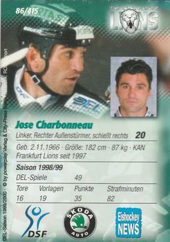 1999-00 Powerplay DEL (German) #86 Jose Charbonneau Back