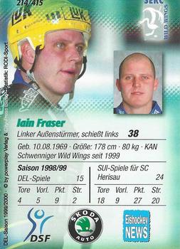 1999-00 Powerplay DEL (German) #214 Iain Fraser Back