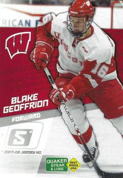 2007-08 Quaker Steak and Lube Wisconsin Badgers (NCAA) #NNO Blake Geoffrion Front