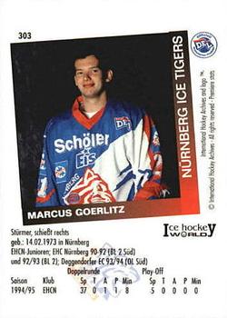 1995-96 IHA DEL (German) #303 Marcus Goerlitz Back