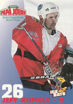 1997-98 Papa John's Austin Ice Bats (WPHL) #NNO Jeff Kungle Front
