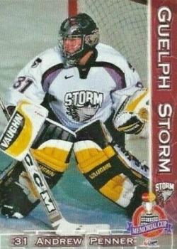 2001-02 M&T Printing Guelph Storm (OHL) Memorial Cup #22 Andrew Penner Front