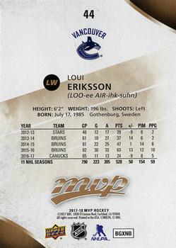 2017-18 Upper Deck MVP #44 Loui Eriksson Back