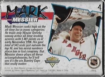 1996 Metallic Impressions Mark Messier #4 Mark Messier Back