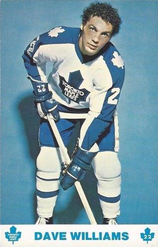 1977-78 Toronto Maple Leafs #NNO Dave Williams Front