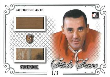 2017 Leaf In The Game Stickwork - Stick Save Relics - Silver #SS-04 Jacques Plante Front