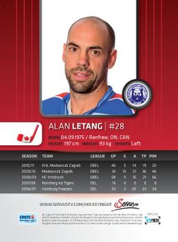 2011-12 Austrian EBEL #EBEL-093 Alan Letang Back