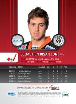 2011-12 Austrian EBEL #EBEL-131 Sebastien Bisaillon Back
