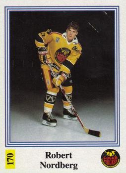 1991-92 Semic Elitserien (Swedish) Stickers #170 Robert Nordberg Front