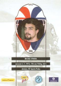 1999-00 Czech OFS #506 Michal Sykora Back