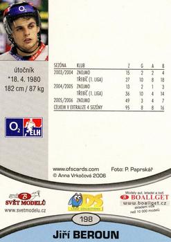 2006-07 Czech OFS #198 Jiri Beroun Back