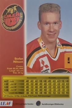 1994-95 Leaf Elit Set (Swedish) #18 Stefan Nilsson Back