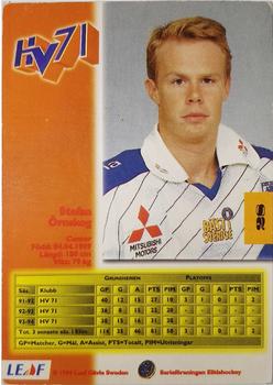 1994-95 Leaf Elit Set (Swedish) #28 Stefan Ornskog Back