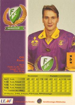 1994-95 Leaf Elit Set (Swedish) #171 Olli Kaski Back