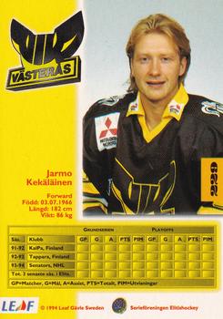 1994-95 Leaf Elit Set (Swedish) #229 Jarmo Kekäläinen Back
