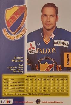 1994-95 Leaf Elit Set (Swedish) #282 Joakim Musakka Back