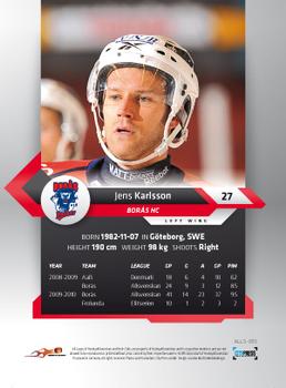 2010-11 HockeyAllsvenskan #ALLS-051 Jens Karlsson Back