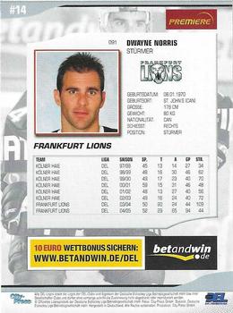 2005-06 Playercards (DEL) #91 Dwayne Norris Back