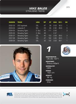 2009-10 Playercards Hauptserie (DEL) #373 Mike Bales Back