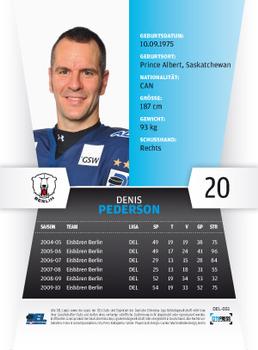2010-11 Playercards (DEL) #DEL-031 Denis Pederson Back