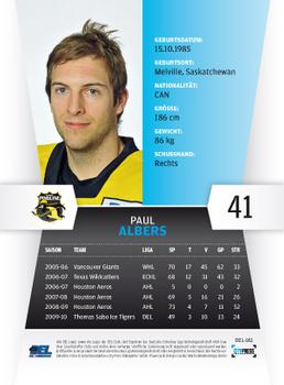 2010-11 Playercards (DEL) #DEL-181 Paul Albers Back