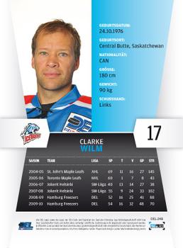 2010-11 Playercards (DEL) #DEL-248 Clarke Wilm Back