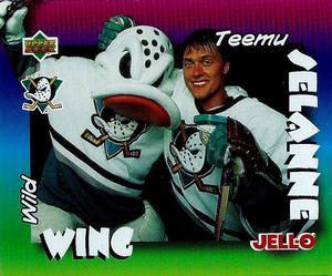 1996-97 Upper Deck Kraft - Jell-O Mascots #NNO Teemu Selanne / Wild Wing Front
