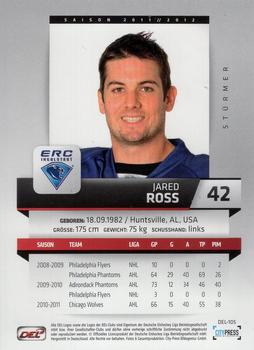2011-12 Playercards (DEL) #DEL-105 Jared Ross Back