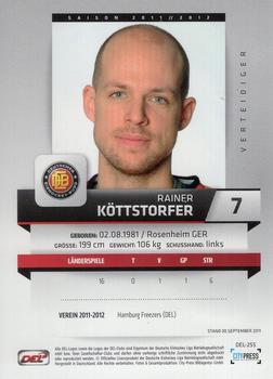 2011-12 Playercards (DEL) #DEL-255 Rainer Kottstorfer Back