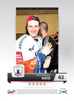 2011-12 Playercards (DEL) #DEL-292 Alexander Weiss Back