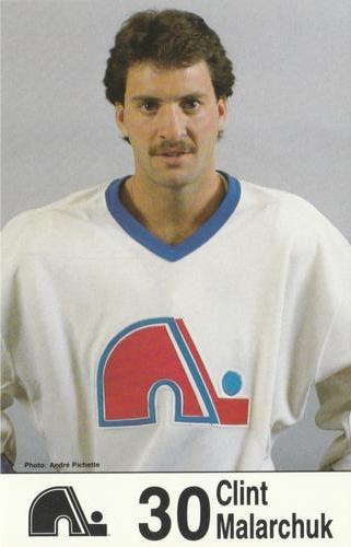 1985-86 Quebec Nordiques Postcards #NNO Clint Malarchuk Front