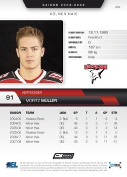 2008-09 Playercards (DEL) #454 Moritz Müller Back