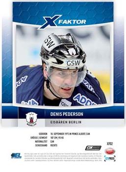 2008-09 Playercards (DEL) - X-Faktor #XF02 Denis Pederson Back