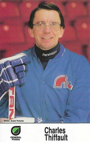 1985-86 General Foods Quebec Nordiques #NNO Charles Thiffault Front