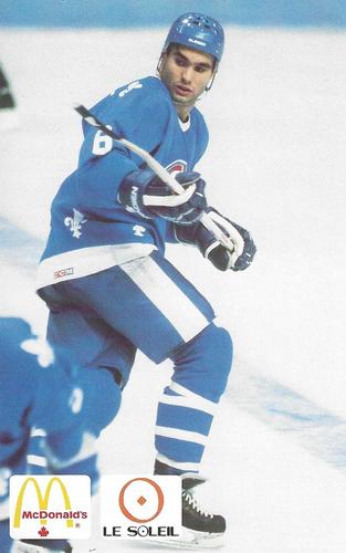 1985-86 McDonald's Quebec Nordiques #NNO Gilbert Delorme Front