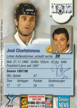 1998-99 Powerplay DEL (German) #141 Jose Charbonneau Back