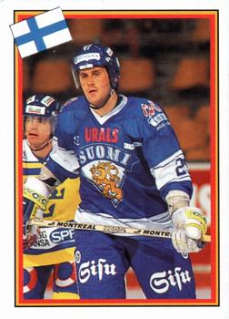 1993 Semic Hockey VM/Jaakiekon MM (Swedish/Finnish) Stickers #51 Pasi Huura Front