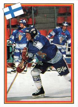1993 Semic Hockey VM/Jaakiekon MM (Swedish/Finnish) Stickers #66 Jari Korpisalo Front