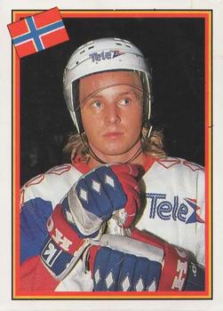 1993 Semic Hockey VM/Jaakiekon MM (Swedish/Finnish) Stickers #241 Espen Knutsen Front