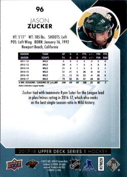 2017-18 Upper Deck #96 Jason Zucker Back