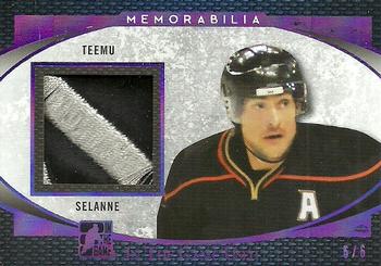 2017 Leaf In The Game Used - Game-Used Patch Purple Spectrum Foil #GUP-43 Teemu Selanne Front