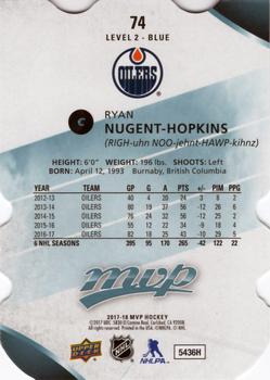 2017-18 Upper Deck MVP - Colors and Contours #74 Ryan Nugent-Hopkins Back