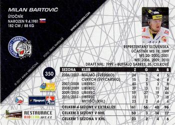 2011-12 OFS Plus #350 Milan Bartovic Back