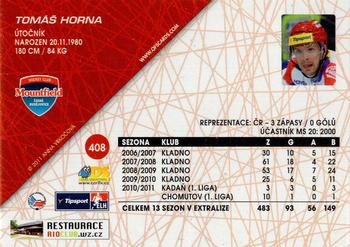 2011-12 OFS Plus #408 Tomas Horna Back